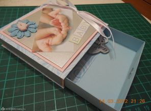 коробочка-открытка для денег "С Новорожденным"
