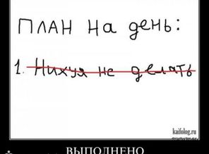 План на день...