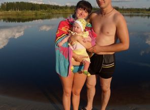 первая Танюшина поездка на речку!