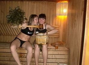 в сауне