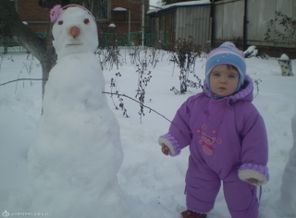 первый снеговик))))