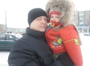 с папулей на прогулке