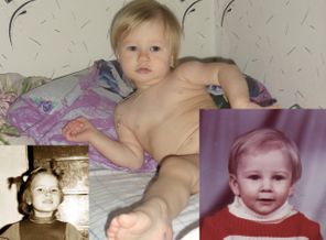 Здесь наши детские фотографии и дочка