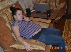За месяц до родов
