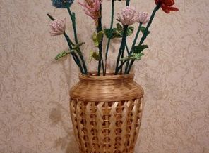 Первый букет из бисера