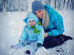 9месяцев. Первый снег